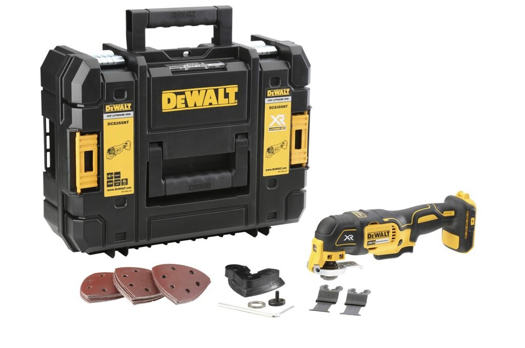 DEWALT DCS355NT-XJ: Herramienta Oscilante Avanzada para Cortes y Lijados Eficientes y Precisos