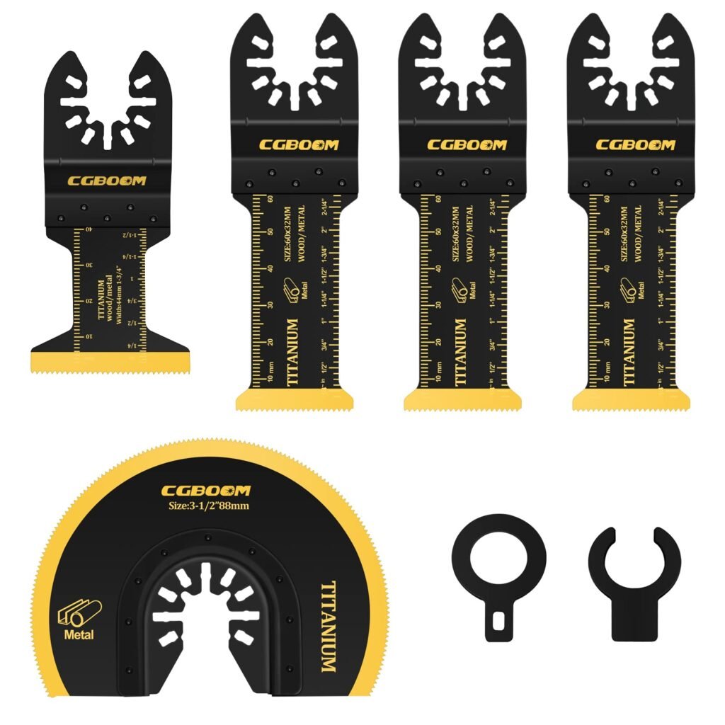 Multiherramienta Oscilante de Titanio con Siete Piezas: Versatilidad y Eficiencia para Bricolaje