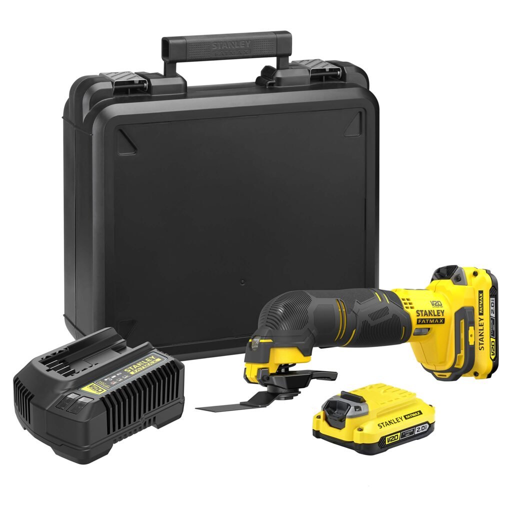 Herramienta Multifunción Rotativa Stanley FATMAX SFMCE500D2K-QW para Bricolaje Eficiente y Sin Cables