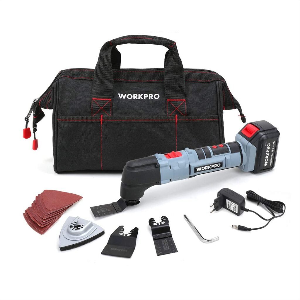 WORKPRO Herramienta Multifuncional Inalámbrica de 20V para Bricolaje Versátil