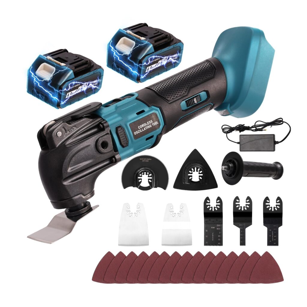 Kit de Multiherramienta Oscilante Inalámbrica para Bricolaje y Construcción Versátil