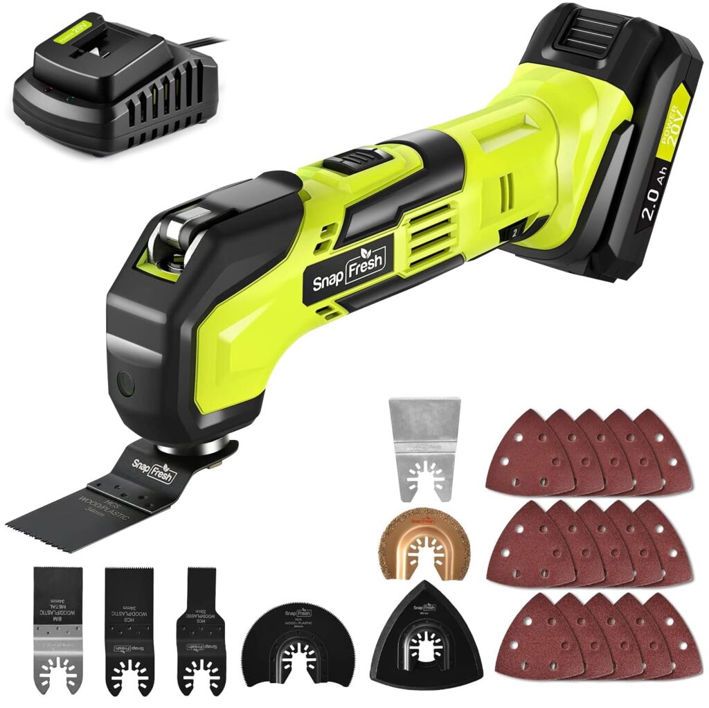 SnapFresh Herramienta Oscilante Inalámbrica: Potencia y Versatilidad para Bricolaje